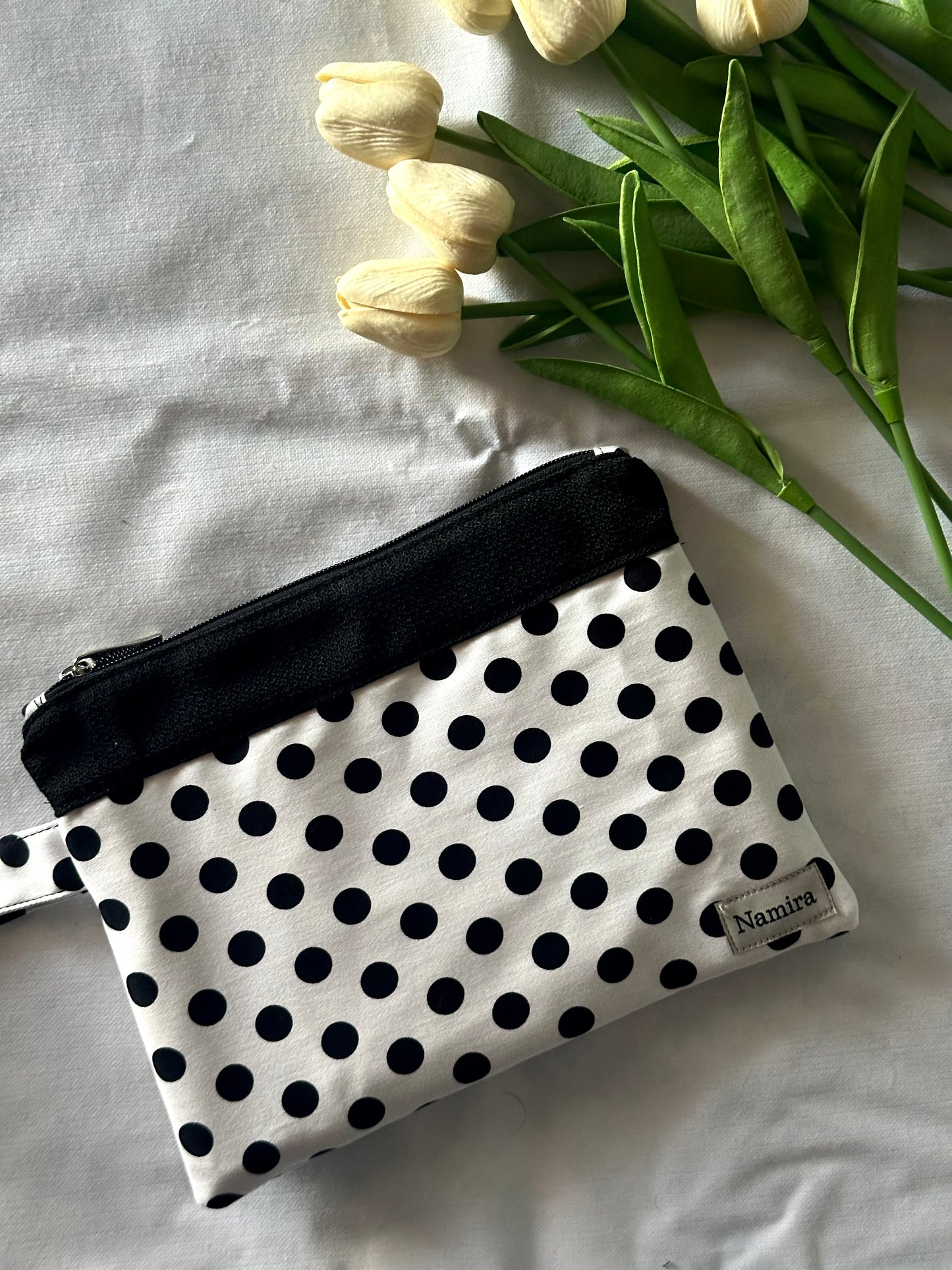 Polka dot handbag