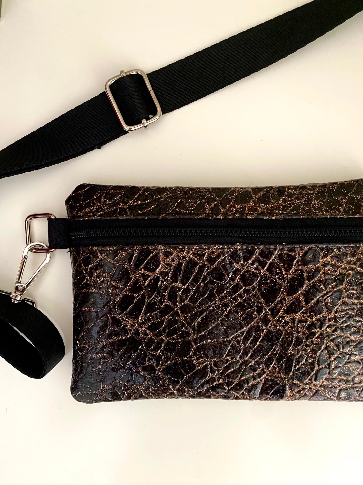 Shine brown belt-bag
