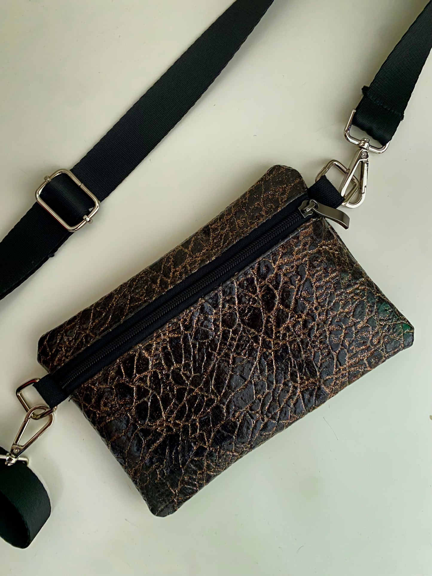 Shine brown belt-bag