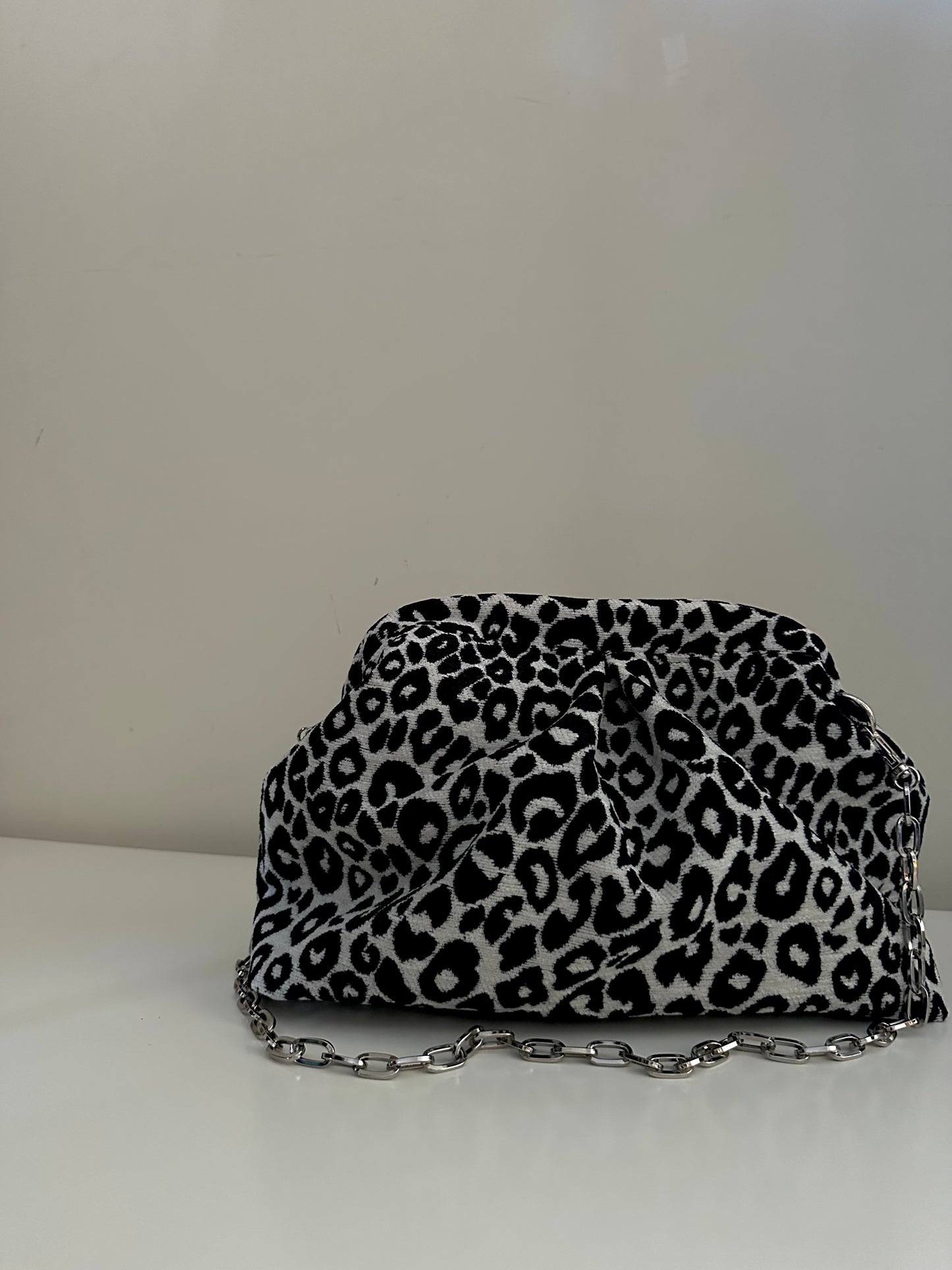 Leopard clutch bag-large