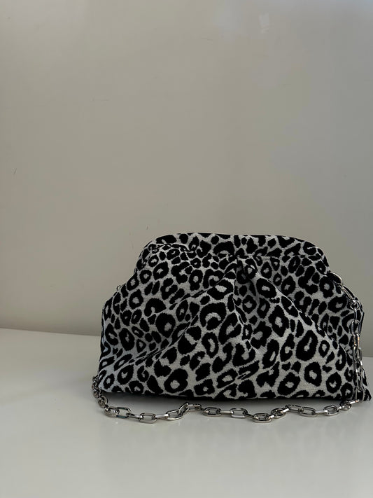 Leopard clutch bag-large