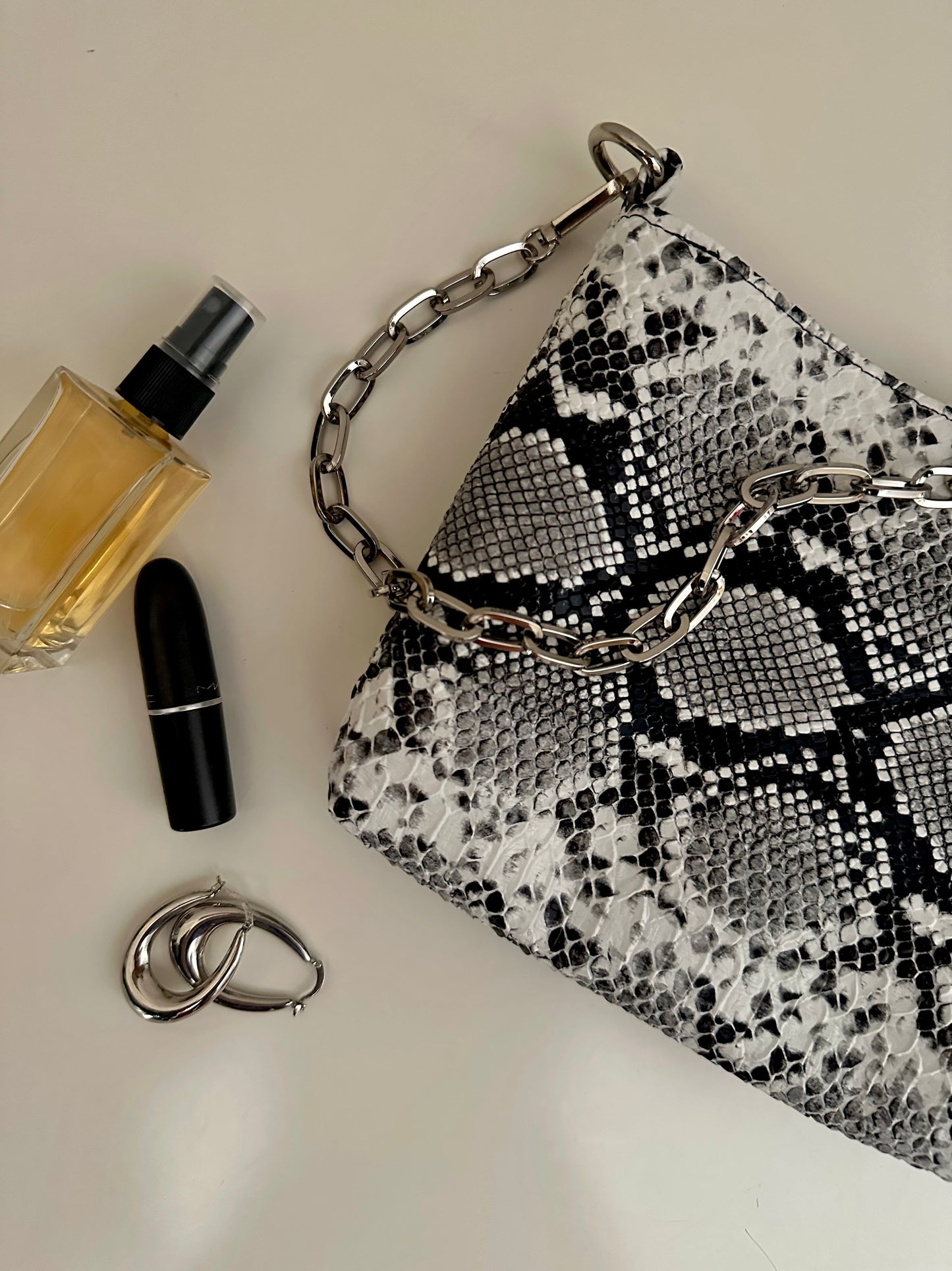 Mini shoulder bag-snake print