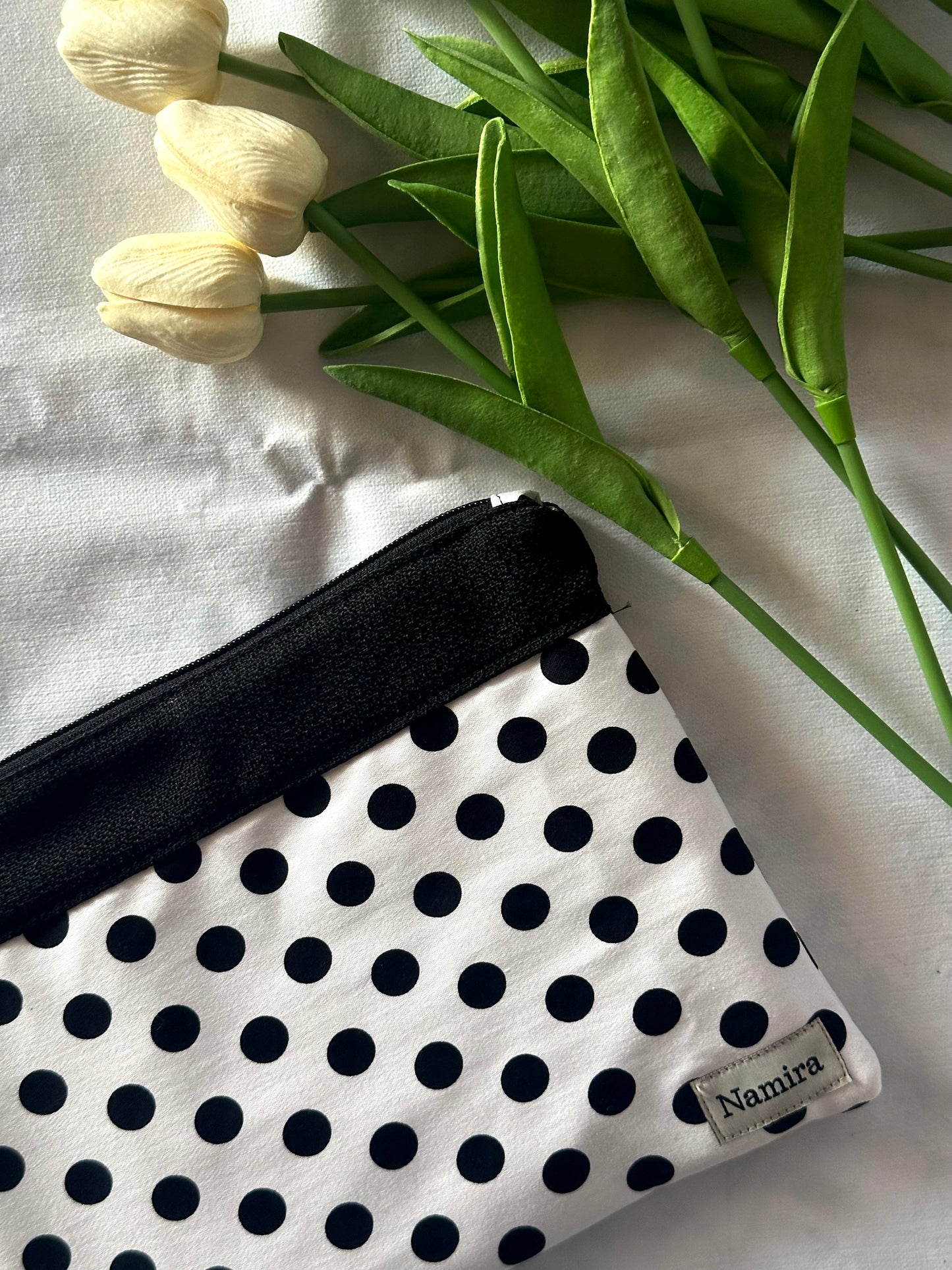 Polka dot handbag