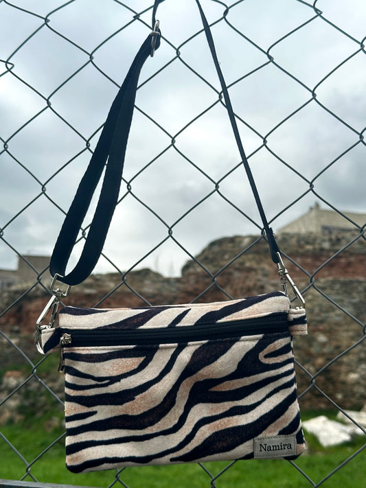 Zebra-belt bag