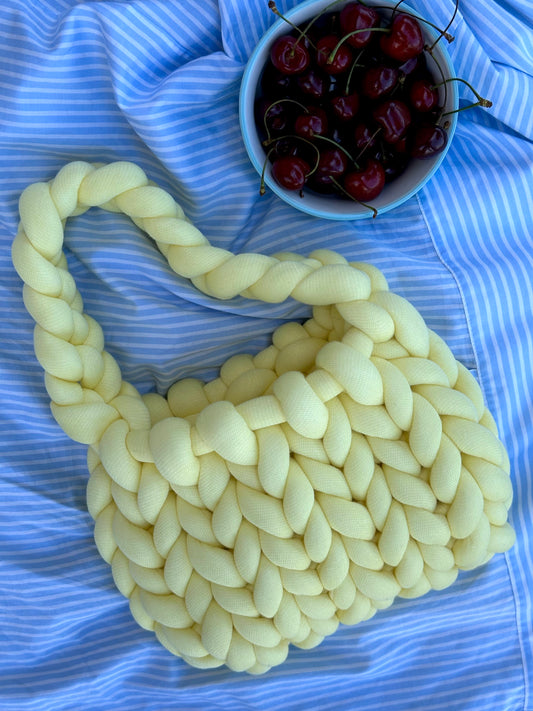 Butter yellow marshmallow bag-small