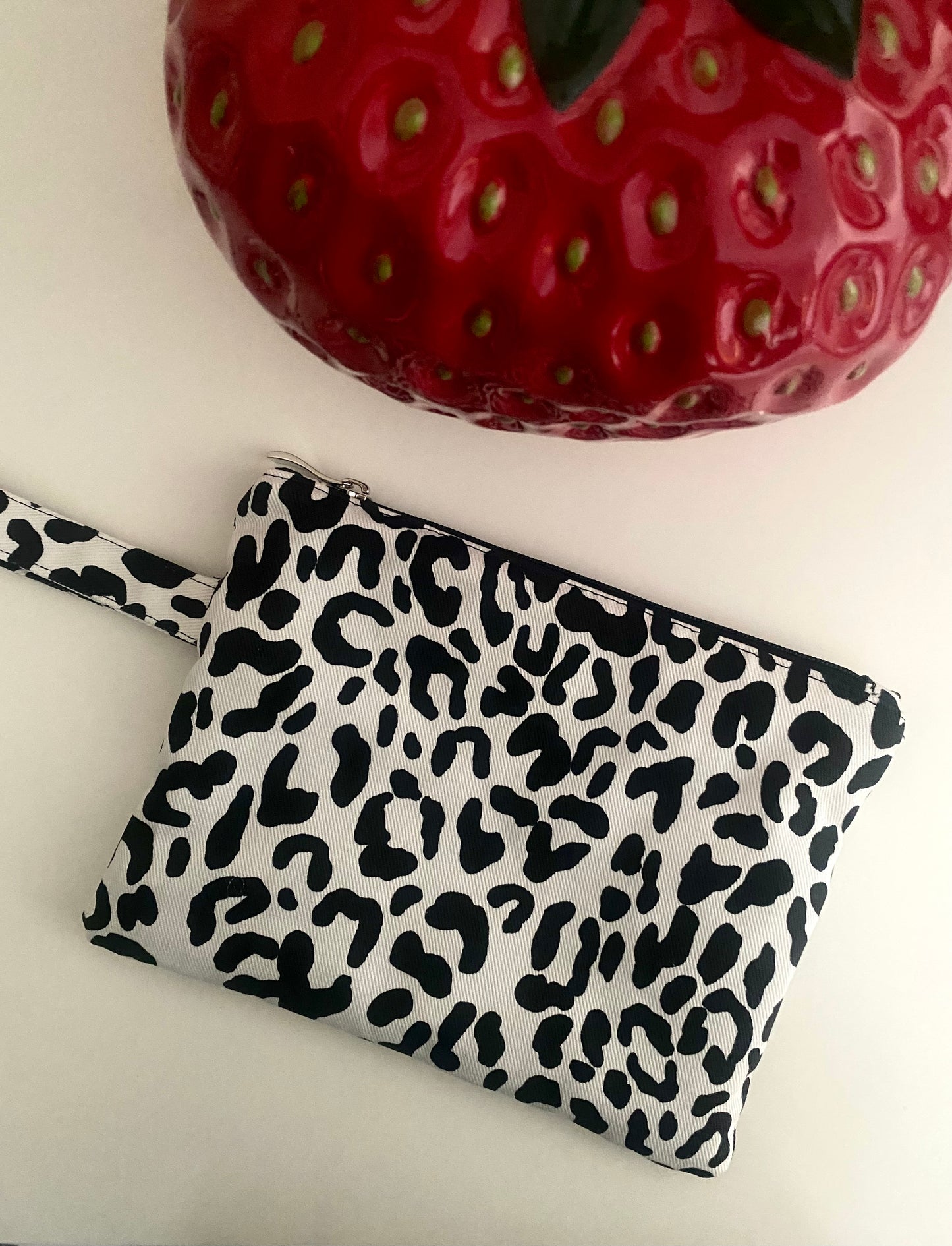 White leopard handbag