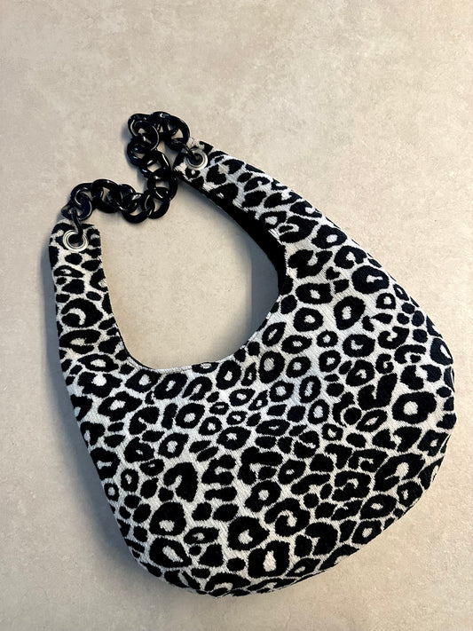 Half moon bag-leopard