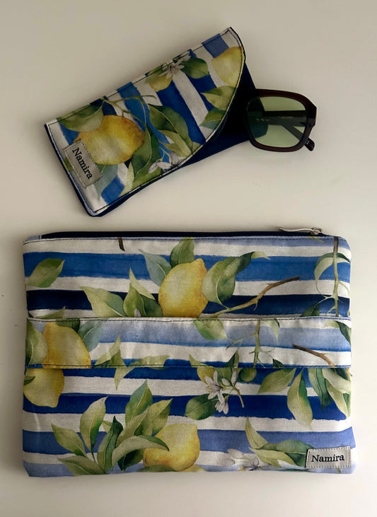 Handbag with sunglasses case