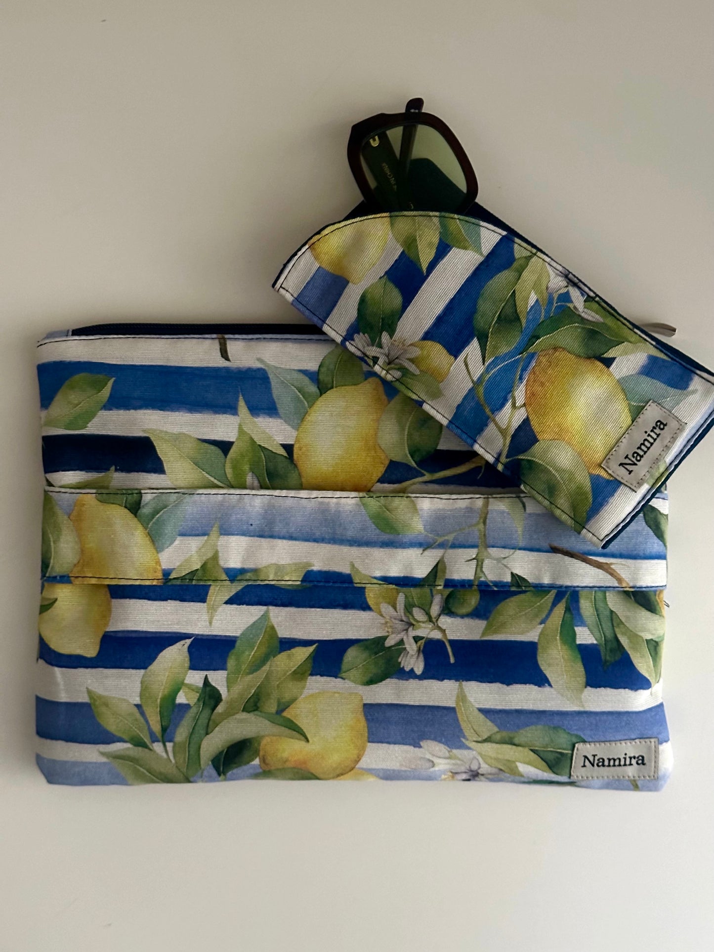 Handbag with sunglasses case