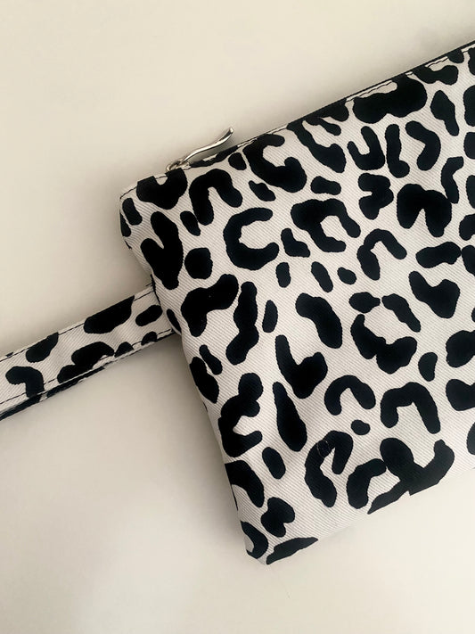 White leopard handbag