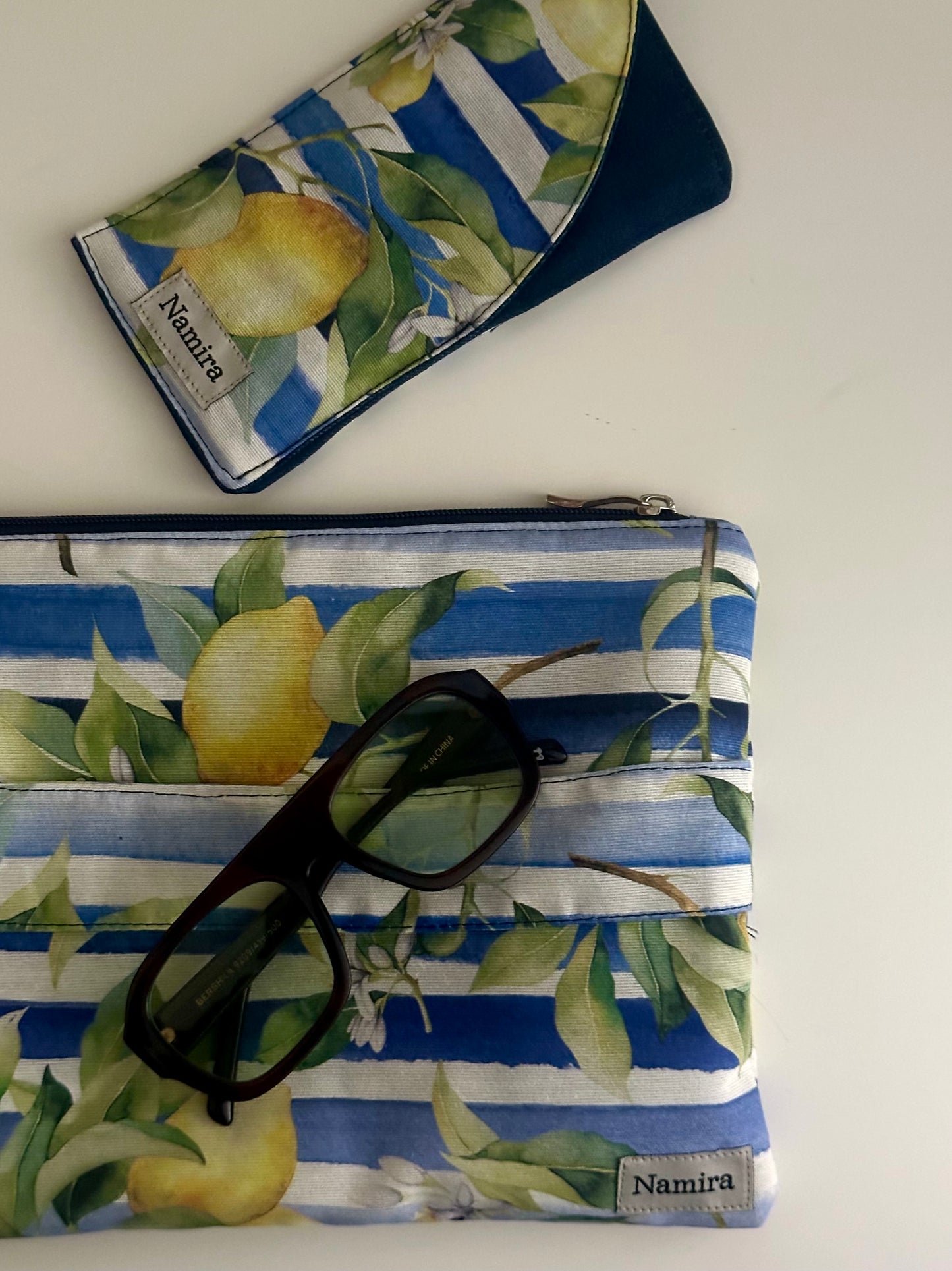 Handbag with sunglasses case