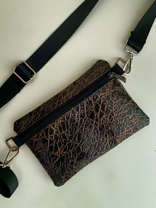 Shine brown belt-bag
