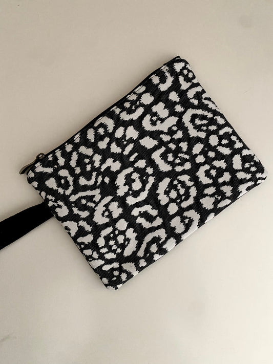Leopard handbag-black and white